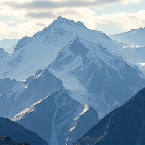 Procedural level example using GANs showing a complex mountain range