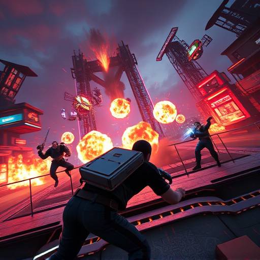 Screenshot of an emergent gameplay scenario in a video game