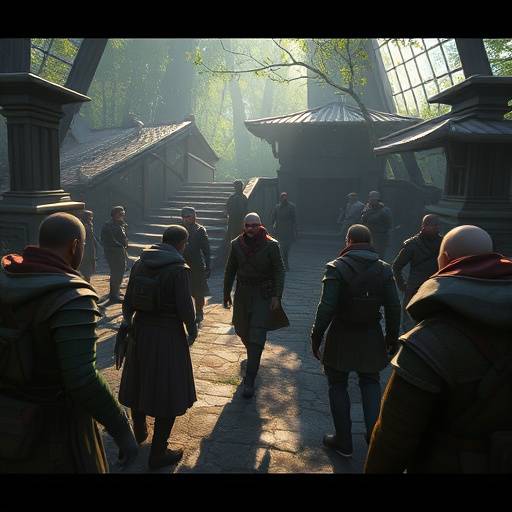 Screenshot of NPCs exhibiting intelligent behavior in a game